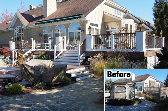 Holmdel New Jersey deck development and backyard renovation